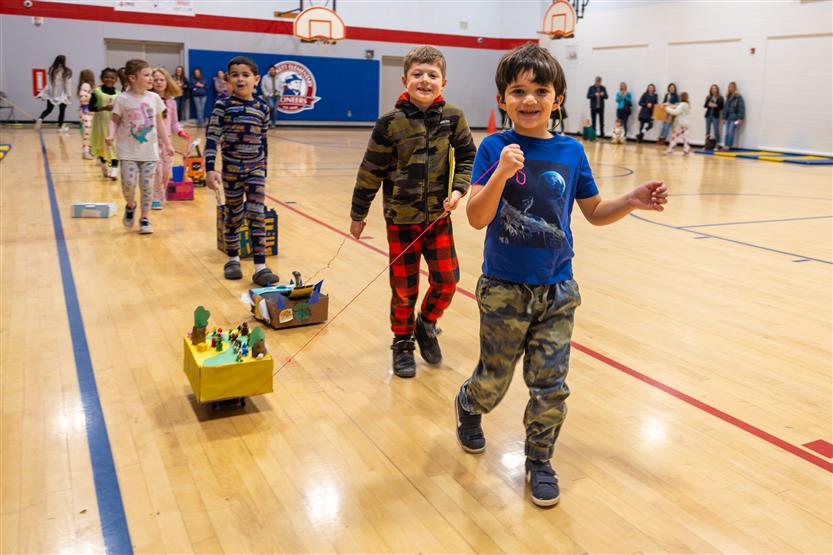 Students take part in a Character Parade